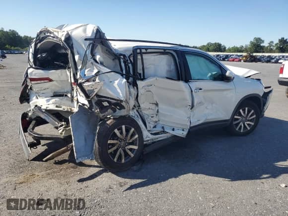 2020 Honda Pilot EX-L z VIN 5FNYF6H57LB027108, wystawiony jako Copart lot #70009905 z przebiegiem Nie podano mil oraz Szkoda całkowita • Salvage title. Historia ofert i sprzedaży dostępna na DreamBid. Obrazek 3.