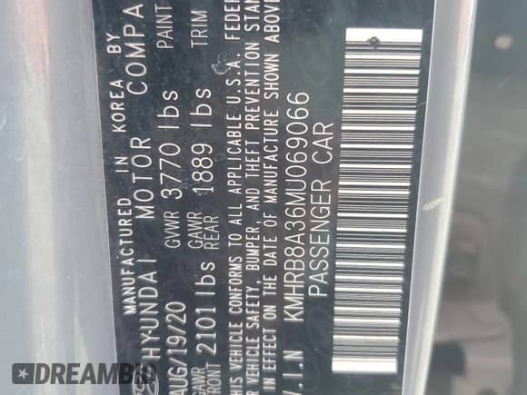 2021 Hyundai Venue SE с VIN KMHRB8A36MU069066, выставлен на аукционе Copart как лот 85830315 с пробегом 194 953 миль миль и На запчасти • Non repairable. История ставок и продаж доступна на DreamBid. Изображение 13.