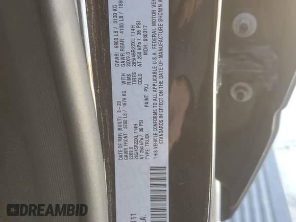 2020 Ram 1500 Limited с VIN 1C6RREHT9LN373111, выставлен на аукционе Copart как лот 53163465 с пробегом 111 321 миль миль и Списание • Salvage title. История ставок и продаж доступна на DreamBid. Изображение 14.