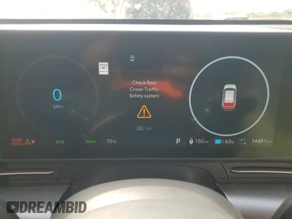 2024 Hyundai Kona SEL with VIN KM8HC3A64RU011146, listed as a Copart auction lot 54824085 with 14,481 mi miles and Non repairable. Bid and sale history available at DreamBid. Image 9.