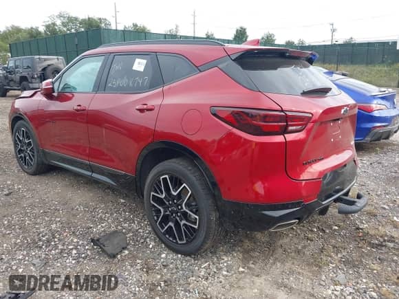 2023 Chevrolet Blazer RS с VIN 3GNKBKRS8PS223707, выставлен на аукционе IAAI как лот 43203565 с пробегом 27 376 миль миль и . История ставок и продаж доступна на DreamBid. Изображение 3.