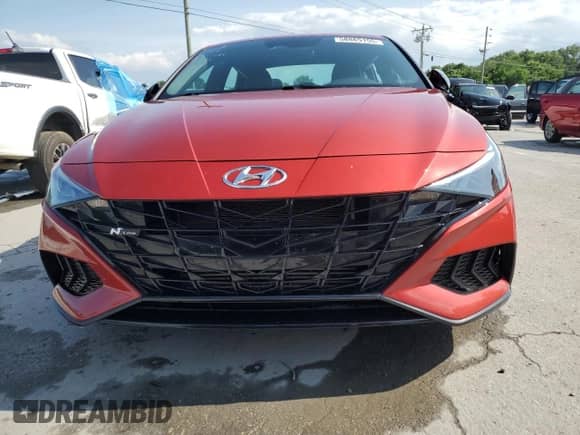 2021 Hyundai Elantra N Line z VIN KMHLR4AF6MU154848, wystawiony jako Copart lot #58865155 z przebiegiem 59 583 mil mil oraz Szkoda całkowita • Salvage title. Historia ofert i sprzedaży dostępna na DreamBid. Obrazek 5.