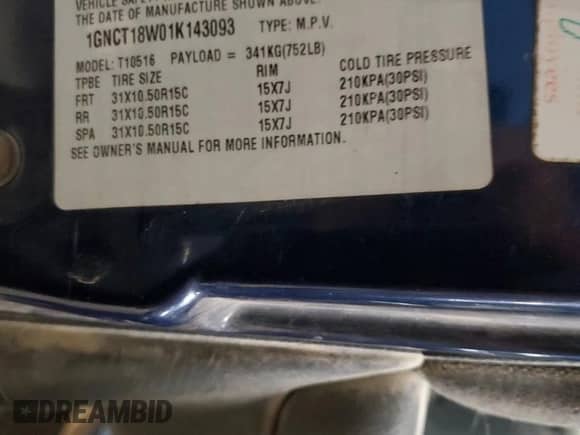 2001 Chevrolet Blazer LS z VIN 1GNCT18W01K143093, wystawiony jako Copart lot #82650514 z przebiegiem Nie podano mil oraz Szkoda całkowita • Salvage title. Historia ofert i sprzedaży dostępna na DreamBid. Obrazek 13.