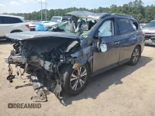 2019 Nissan Pathfinder SV with VIN 5N1DR2MM8KC603002, listed as a Copart auction lot 72047885 with Not provided miles and Salvage title. Bid and sale history available at DreamBid. Image 1.