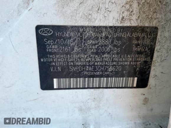 2016 Hyundai Elantra Limited z VIN 5NPDH4AE3GH758620, wystawiony jako Copart lot #71913565 z przebiegiem 150 980 mil mil oraz Szkoda całkowita • Salvage title. Historia ofert i sprzedaży dostępna na DreamBid. Obrazek 12.