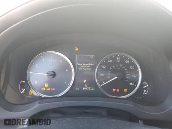 2021 Lexus IS 300 with VIN JTHC81F25M5047486, listed as a Copart auction lot 58201405 with 19,477 mi miles and Salvage title. Bid and sale history available at DreamBid. Image 9.