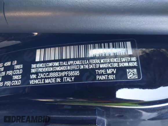 2017 Jeep Renegade Altitude с VIN ZACCJBBB3HPF58595, выставлен на аукционе IAAI как лот 41748079 с пробегом 65 112 миль миль и . История ставок и продаж доступна на DreamBid. Изображение 9.