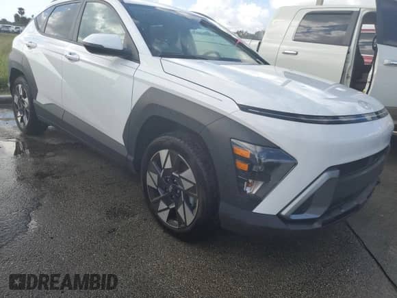 2024 Hyundai Kona SEL with VIN KM8HB3AB1RU114993, listed as a Copart auction lot 73852714 with Not provided miles and Non repairable. Bid and sale history available at DreamBid. Image 4.