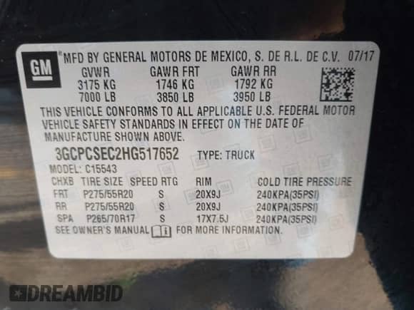 2017 Chevrolet Silverado 1500 LTZ с VIN 3GCPCSEC2HG517652, выставлен на аукционе IAAI как лот 42436403 с пробегом 107 582 миль миль и . История ставок и продаж доступна на DreamBid. Изображение 9.