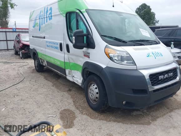 2021 Ram ProMaster Cargo with VIN 3C6LRVDG0ME508237, listed as a IAAI auction lot 42027008 with 73,139 mi miles and . Bid and sale history available at DreamBid. Image 1.