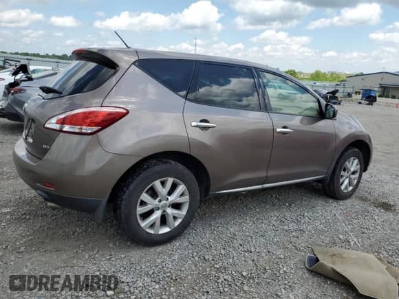 2013 Nissan Murano S with VIN JN8AZ1MW4DW314434, listed as a Copart auction lot 57037645 with 122,487 mi miles and Salvage title. Bid and sale history available at DreamBid. Image 3.