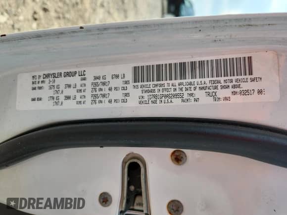 2010 Dodge 1500 ST с VIN 1D7RB1GP0AS209552, выставлен на аукционе Copart как лот 58907065 с пробегом 127 183 миль миль и На запчасти • Non repairable. История ставок и продаж доступна на DreamBid. Изображение 12.