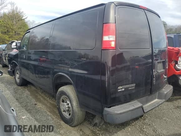 2016 Chevrolet Express Cargo with VIN 1GCWGAFGXG1158950, listed as a Copart auction lot 44547015 with 195,445 mi miles and Salvage title. Bid and sale history available at DreamBid. Image 2.