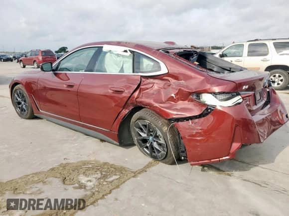 2024 BMW i4 eDrive35 с VIN WBY43AW06RFR52113, выставлен на аукционе Copart как лот 54506065 с пробегом 21 588 миль миль и Чистый • Clean title. История ставок и продаж доступна на DreamBid. Изображение 2.