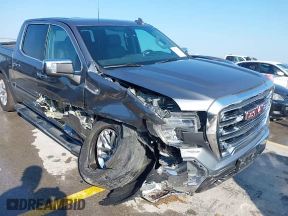 2021 GMC Sierra 1500 SLT with VIN 3GTP8DED5MG415357, listed as a IAAI auction lot 43034232 with 62,161 mi miles and . Bid and sale history available at DreamBid. Image 6.