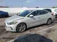 2017 Hyundai Elantra Limited with VIN KMHD84LF6HU062939, listed as a Copart auction lot 80852245 with 33,890 mi miles and Salvage title. Bid and sale history available at DreamBid. Image 1.