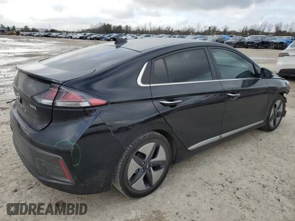2021 Hyundai Ioniq Limited with VIN KMHC05LC2MU255047, listed as a Copart auction lot 44165295 with 46,826 mi miles and Salvage title. Bid and sale history available at DreamBid. Image 3.
