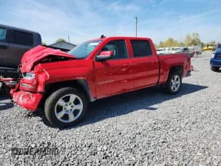 2018 Chevrolet Silverado 1500 LT with VIN 3GCUKREC8JG516610, listed as a Copart auction lot 80016185 with 54,402 mi miles and Salvage title. Bid and sale history available at DreamBid. Image 1.