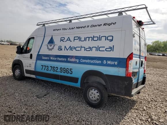 2023 Ram ProMaster Cargo z VIN 3C6LRVDG5PE580085, wystawiony jako Copart lot #56954325 z przebiegiem Nie podano mil oraz Szkoda całkowita • Salvage title. Historia ofert i sprzedaży dostępna na DreamBid. Obrazek 2.