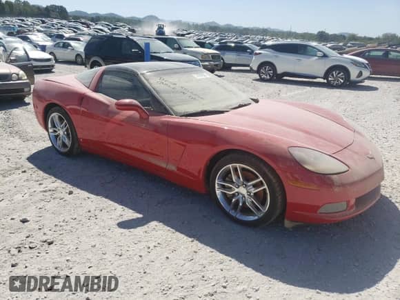 2007 Chevrolet Corvette with VIN 1G1YY25U375125485, listed as a Copart auction lot 74797954 with Not provided miles and Salvage title. Bid and sale history available at DreamBid. Image 4.
