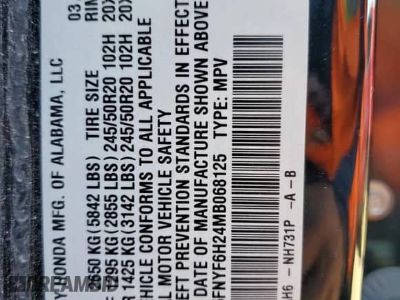 2021 Honda Pilot Special Edition z VIN 5FNYF6H24MB068125, wystawiony jako Copart lot #90447415 z przebiegiem 78 005 mil mil oraz Czysty tytuł • Clean title. Historia ofert i sprzedaży dostępna na DreamBid. Obrazek 13.