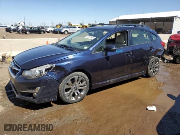 2016 Subaru Impreza Special Sports Premium с VIN JF1GPAS65GH267265, выставлен на аукционе Copart как лот 52178995 с пробегом 81 315 миль миль и Списание • Salvage title. История ставок и продаж доступна на DreamBid. Изображение 1.