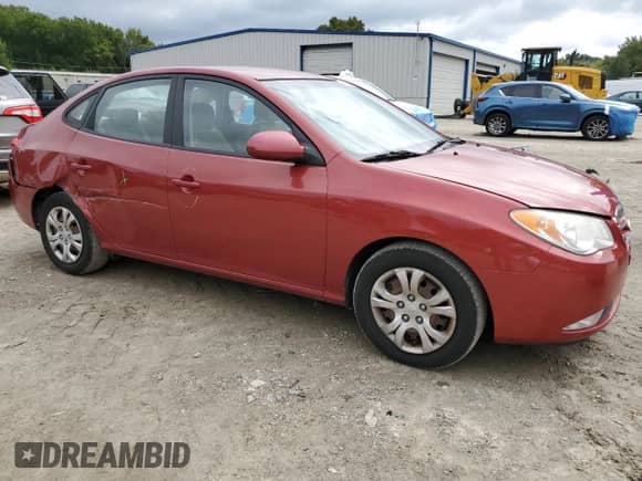 2010 Hyundai Elantra GLS with VIN KMHDU4AD7AU836604, listed as a Copart auction lot 80053905 with 91,176 mi miles and Salvage title. Bid and sale history available at DreamBid. Image 4.