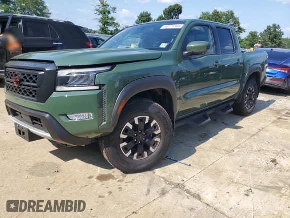 2022 Nissan Frontier Pro-4X z VIN 1N6ED1EK0NN686848, wystawiony jako Copart lot #66126305 z przebiegiem 53 045 mil mil oraz Szkoda całkowita • Salvage title. Historia ofert i sprzedaży dostępna na DreamBid. Obrazek 1.