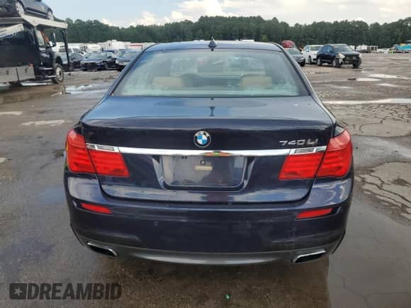 2012 BMW 7 Series 740Li with VIN WBAKB4C53CC576960, listed as a Copart auction lot 67096845 with 168,038 mi miles and Clean title. Bid and sale history available at DreamBid. Image 6.