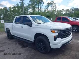 2025 Chevrolet Silverado 1500 Custom with VIN 3GCPKBEK7SG141712, listed as a IAAI auction lot 42266252 with 730 mi miles and . Bid and sale history available at DreamBid. Image 1.