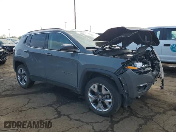 2020 Jeep Compass Limited with VIN 3C4NJDCB1LT101160, listed as a Copart auction lot 54838865 with 38,049 mi miles and Non repairable. Bid and sale history available at DreamBid. Image 4.