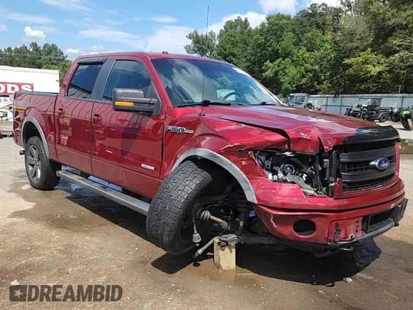 2014 Ford F-150 FX4 with VIN 1FTFW1ET3EFC62441, listed as a Copart auction lot 80851905 with 211,639 mi miles and Salvage title. Bid and sale history available at DreamBid. Image 13.