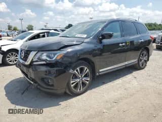 2017 Nissan Pathfinder Platinum с VIN 5N1DR2MM7HC626523, выставлен на аукционе Copart как лот 68140915 с пробегом 130 711 миль миль и Списание • Salvage title. История ставок и продаж доступна на DreamBid. Изображение 1.
