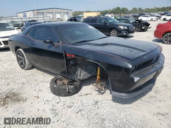 2014 Dodge Challenger R/T with VIN 2C3CDYBT1EH249826, listed as a Copart auction lot 80354575 with Not provided miles and Salvage title. Bid and sale history available at DreamBid. Image 4.
