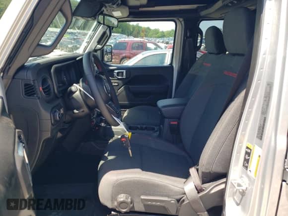 2024 Jeep Wrangler Rubicon with VIN 1C4PJXFG6RW334116, listed as a Copart auction lot 61608985 with 6,881 mi miles and Salvage title. Bid and sale history available at DreamBid. Image 7.