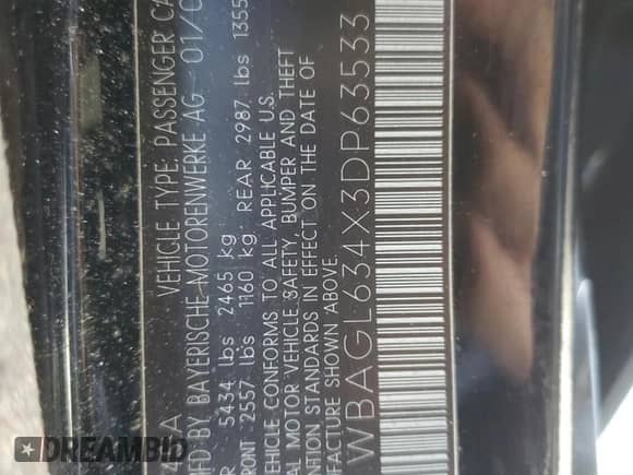 2003 BMW 7 Series 745i с VIN WBAGL634X3DP63533, выставлен на аукционе Copart как лот 49538815 с пробегом 126 926 миль миль и Списание • Salvage title. История ставок и продаж доступна на DreamBid. Изображение 12.