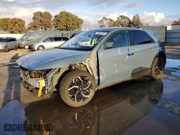 2022 Hyundai Ioniq 5 SE Standard Range z VIN KM8KM4AB3NU096397, wystawiony jako Copart lot #80950984 z przebiegiem 53 566 mil mil oraz Szkoda całkowita • Salvage title. Historia ofert i sprzedaży dostępna na DreamBid. Obrazek 1.