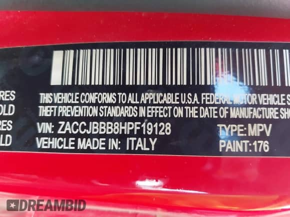 2017 Jeep Renegade Latitude с VIN ZACCJBBB8HPF19128, выставлен на аукционе IAAI как лот 42827934 с пробегом 162 154 миль миль и . История ставок и продаж доступна на DreamBid. Изображение 9.