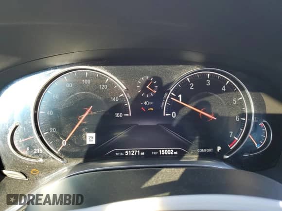 2019 BMW 7 Series 750i xDrive with VIN WBA7F2C50KB240508, listed as a Copart auction lot 80551464 with 51,271 mi miles and Salvage title. Bid and sale history available at DreamBid. Image 9.