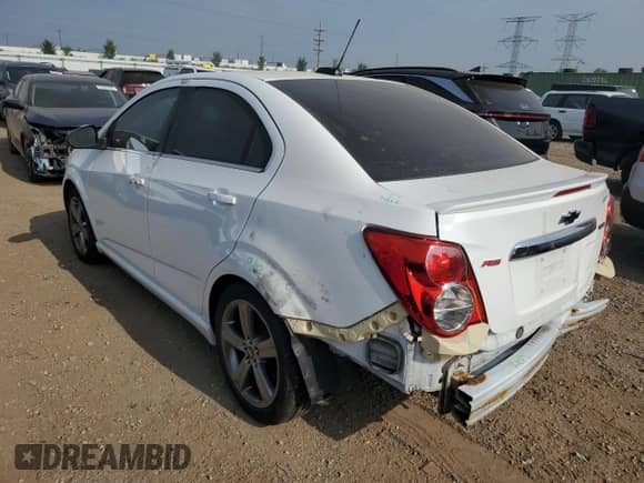 2015 Chevrolet Sonic RS with VIN 1G1JH5SB7F4111275, listed as a Copart auction lot 65477305 with 72,983 mi miles and Salvage title. Bid and sale history available at DreamBid. Image 2.