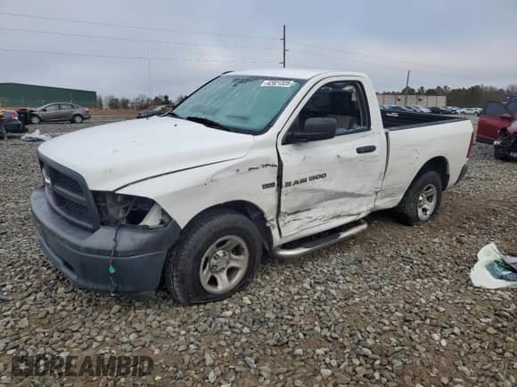 2012 Ram 1500 Tradesman с VIN 3C6JD6AT1CG126895, выставлен на аукционе Copart как лот 42921325 с пробегом 193 878 миль миль и Списание • Salvage title. История ставок и продаж доступна на DreamBid. Изображение 1.