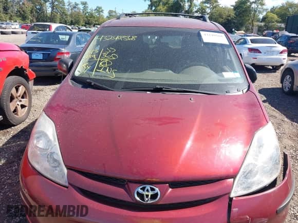 2008 Toyota Sienna CE with VIN 5TDZK23C58S174836, listed as a IAAI auction lot 43249568 with 143,959 mi miles and . Bid and sale history available at DreamBid. Image 12.