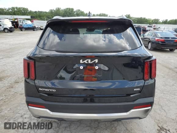 2025 Kia Sorento X-Line EX with VIN 5XYRHDJF8SG360608, listed as a Copart auction lot 65205815 with 2,444 mi miles and Salvage title. Bid and sale history available at DreamBid. Image 6.