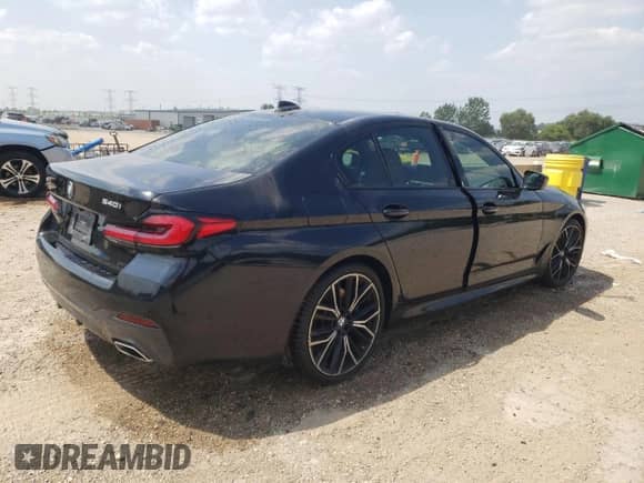 2021 BMW 5 Series 540i xDrive with VIN WBA73BJ02MWW94223, listed as a Copart auction lot 66396445 with 39,642 mi miles and Salvage title. Bid and sale history available at DreamBid. Image 3.