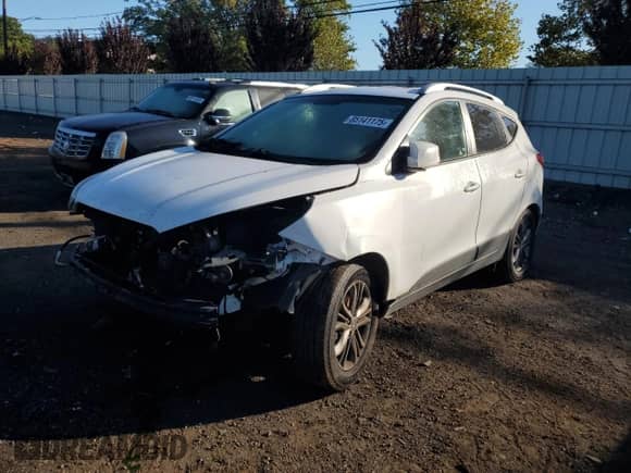 2014 Hyundai Tucson Limited with VIN KM8JUCAG7EU929801, listed as a Copart auction lot 85141175 with 85,552 mi miles and Salvage title. Bid and sale history available at DreamBid. Image 1.