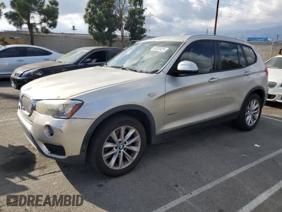 2017 BMW X3 sDrive28i with VIN 5UXWZ7C51H0U45146, listed as a Copart auction lot 85203425 with 159,195 mi miles and Clean title. Bid and sale history available at DreamBid. Image 1.