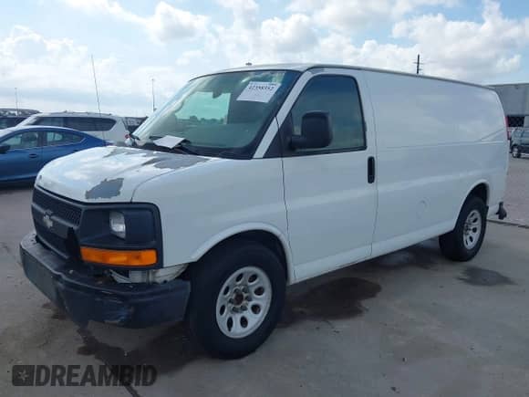 2009 Chevrolet Express Cargo with VIN 1GCFG15X991123160, listed as a IAAI auction lot 42358352 with 168,619 mi miles and . Bid and sale history available at DreamBid. Image 2.
