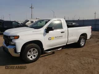 2019 Chevrolet Silverado 1500 Work Truck z VIN 3GCNYAEH0KG163703, wystawiony jako Copart lot #74417104 z przebiegiem 74 232 mil mil oraz Szkoda całkowita • Salvage title. Historia ofert i sprzedaży dostępna na DreamBid. Obrazek 1.