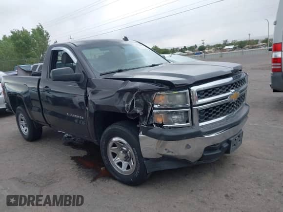 2014 Chevrolet Silverado 1500 Work Truck with VIN 1GCNCPEH0EZ319275, listed as a IAAI auction lot 42270548 with 131,364 mi miles and . Bid and sale history available at DreamBid. Image 1.