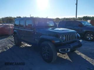 2024 Jeep Wrangler Sahara с VIN 1C4PJXEGXRW281566, выставлен на аукционе IAAI как лот 41370645 с пробегом 2 280 миль миль и . История ставок и продаж доступна на DreamBid. Изображение 1.
